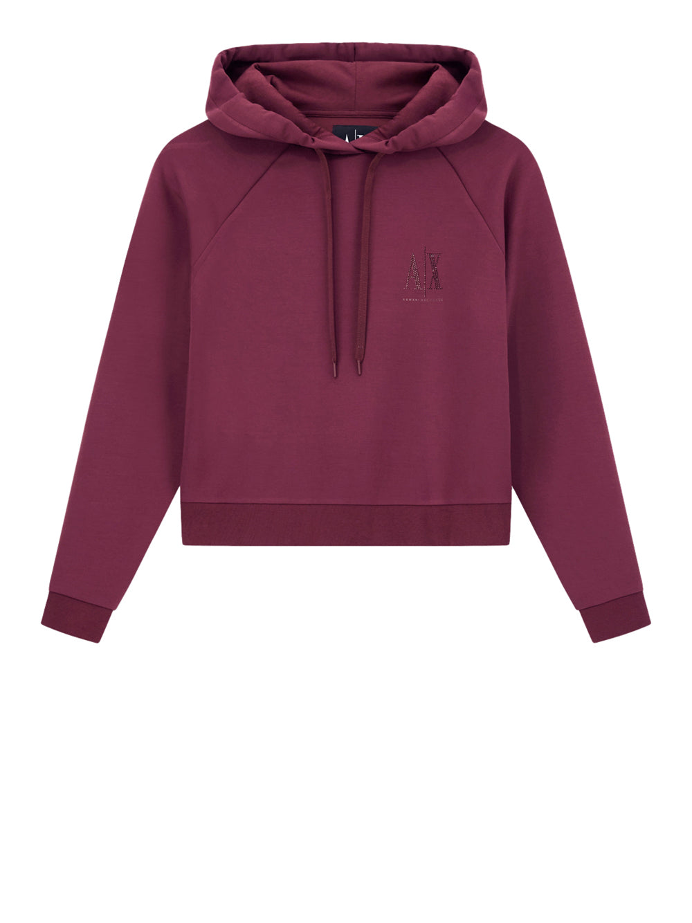 Felpa Cappuccio Armani Exchange da Donna - Bordeaux