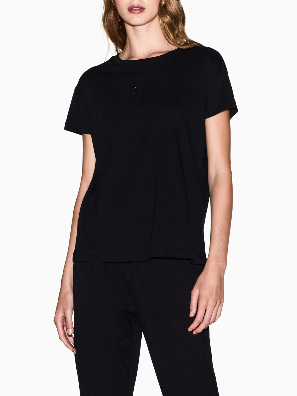 T-shirt Armani Exchange da Donna - Nero