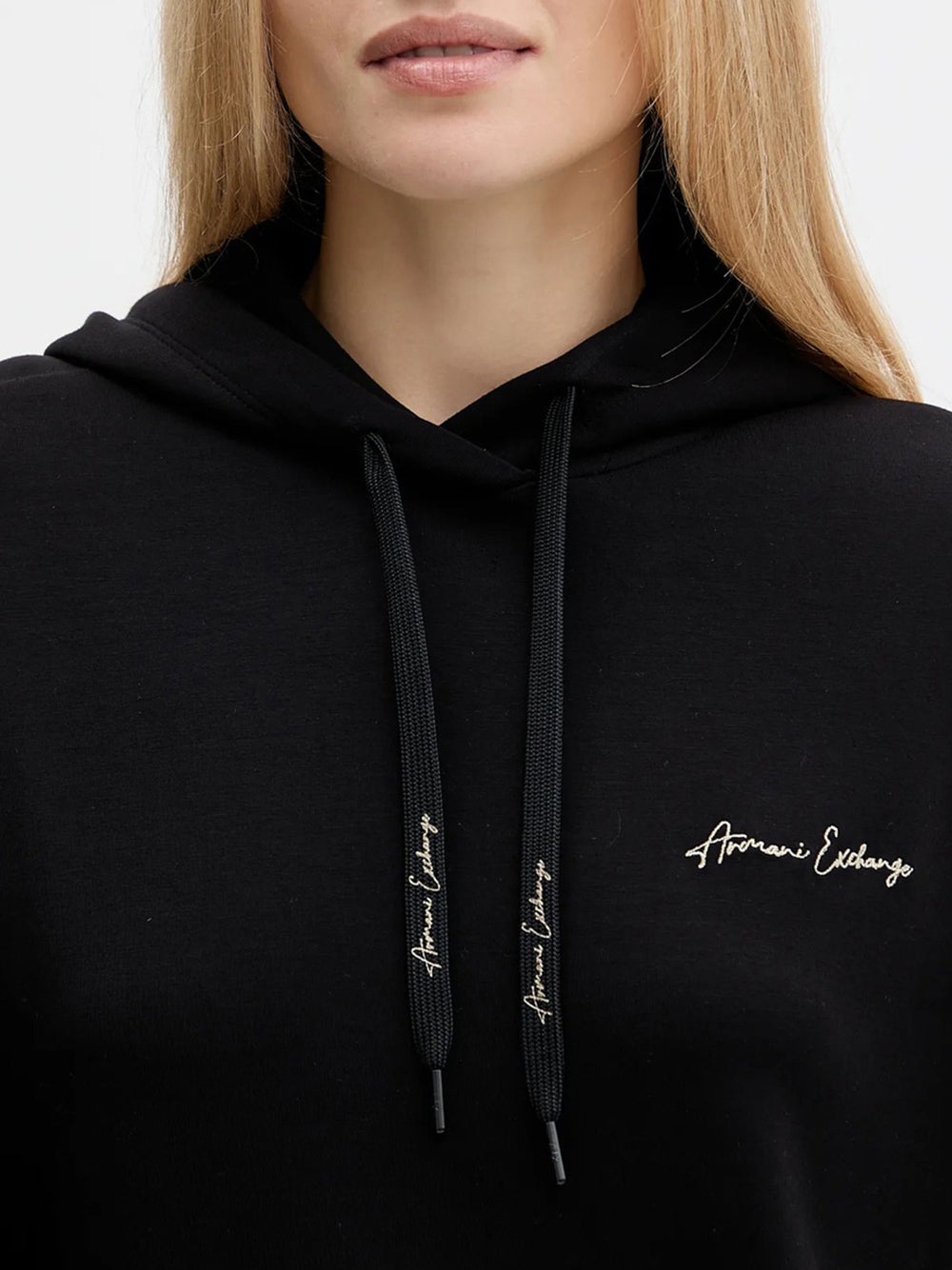 Felpa Cappuccio Armani Exchange da Donna - Nero