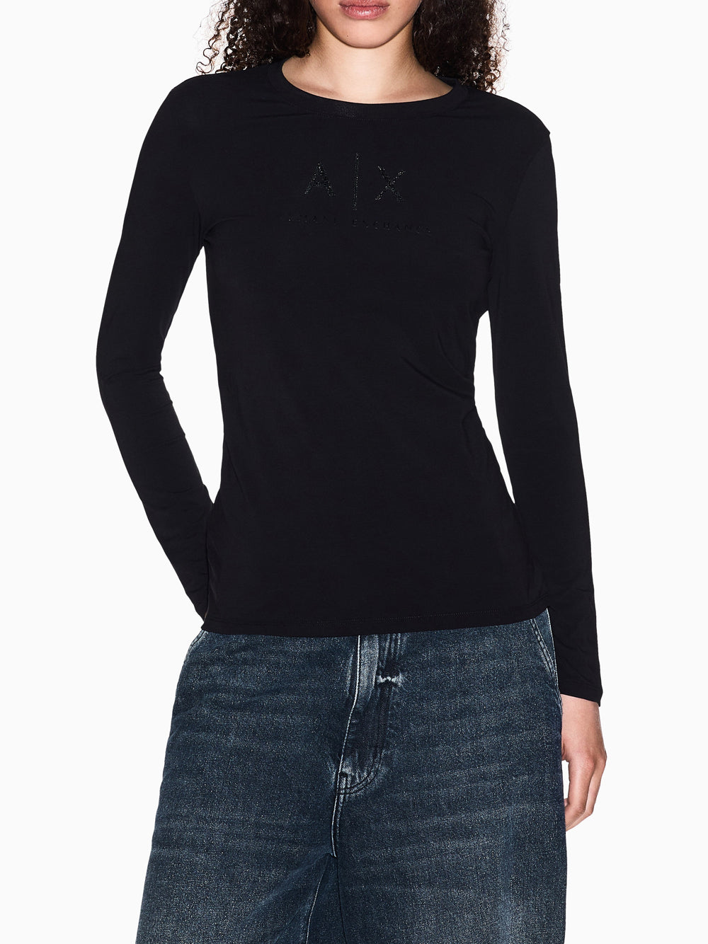 T-shirt Armani Exchange da Donna - Nero