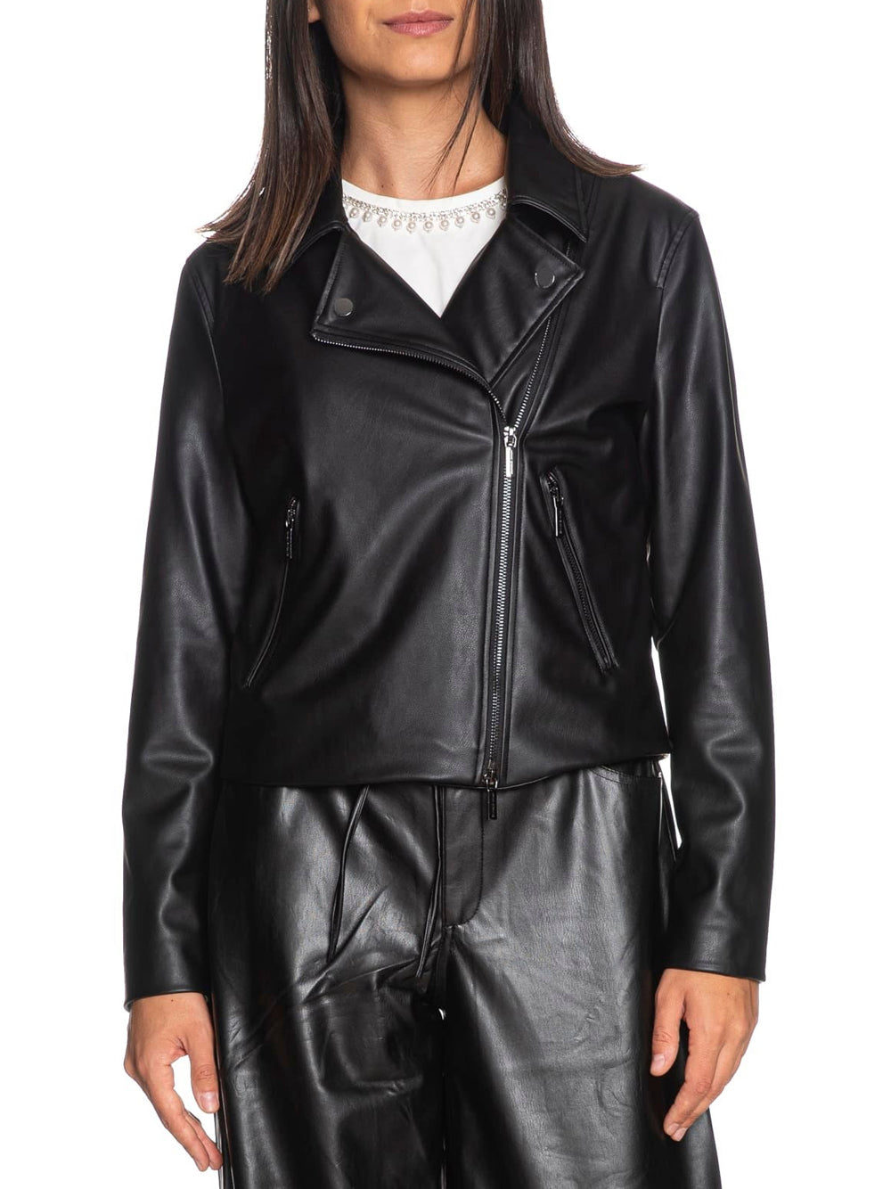 Giubbino Armani Exchange Ecopelle da Donna - Nero