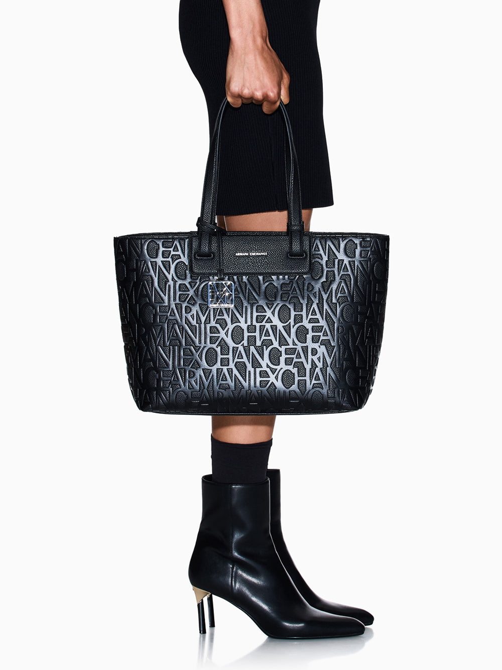 Borsa Shopper Armani Exchange da Donna - Nero