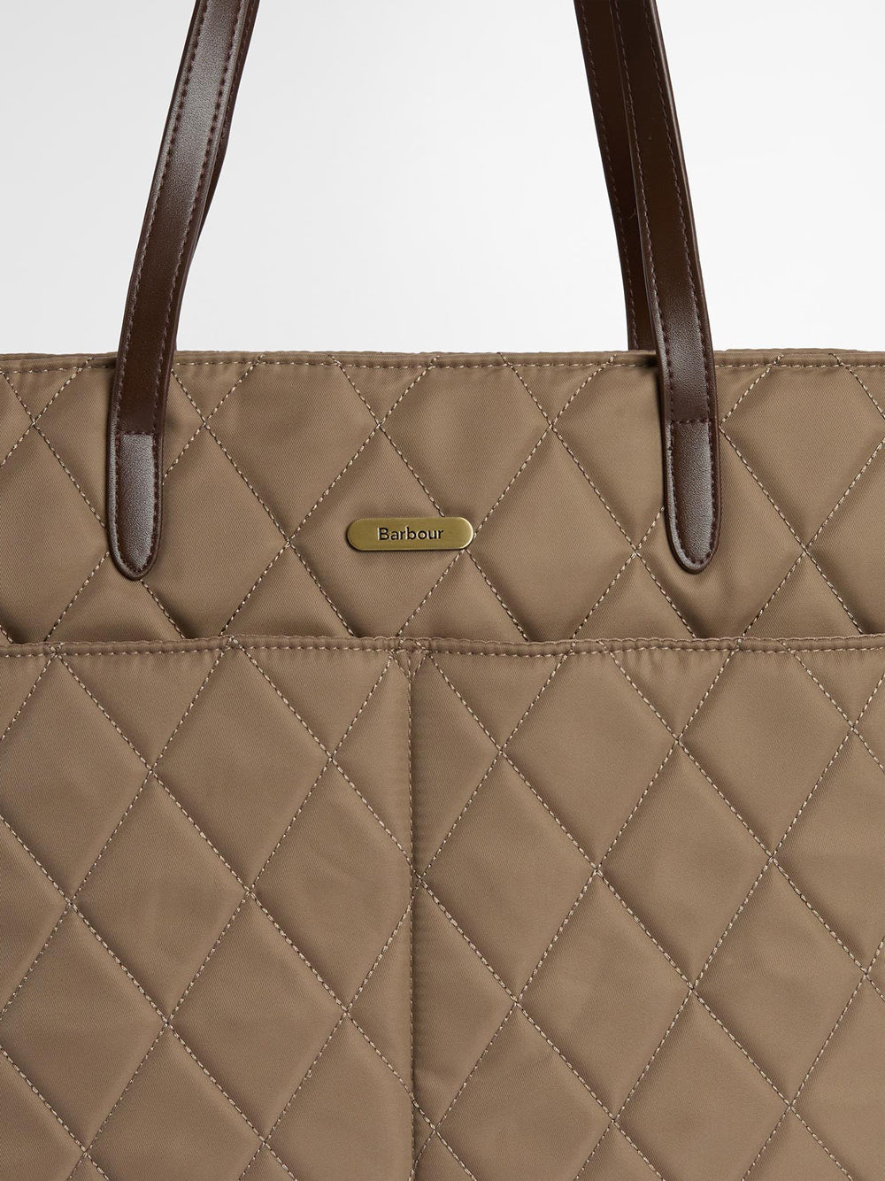 Borsa Shopper Barbour Quilted Tote da Donna - Avorio Beige