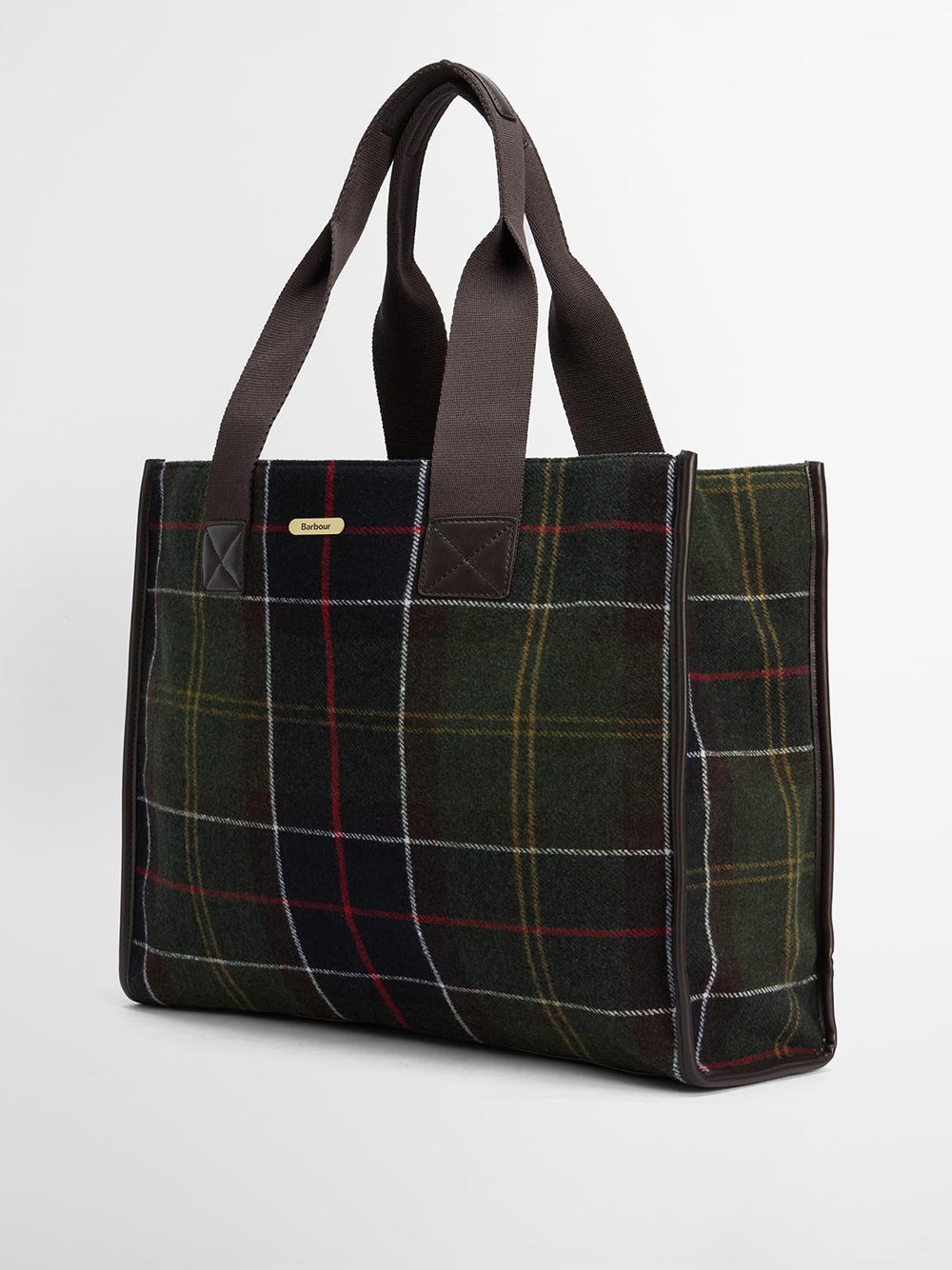 Borsa a Mano Barbour Turnberry Tartan da Donna - Verde