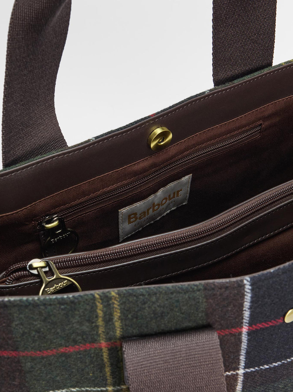 Borsa a Mano Barbour Turnberry Tartan da Donna - Verde