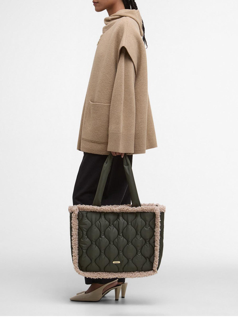Borsa Shopper Barbour Marnie Quilt da Donna - Verde