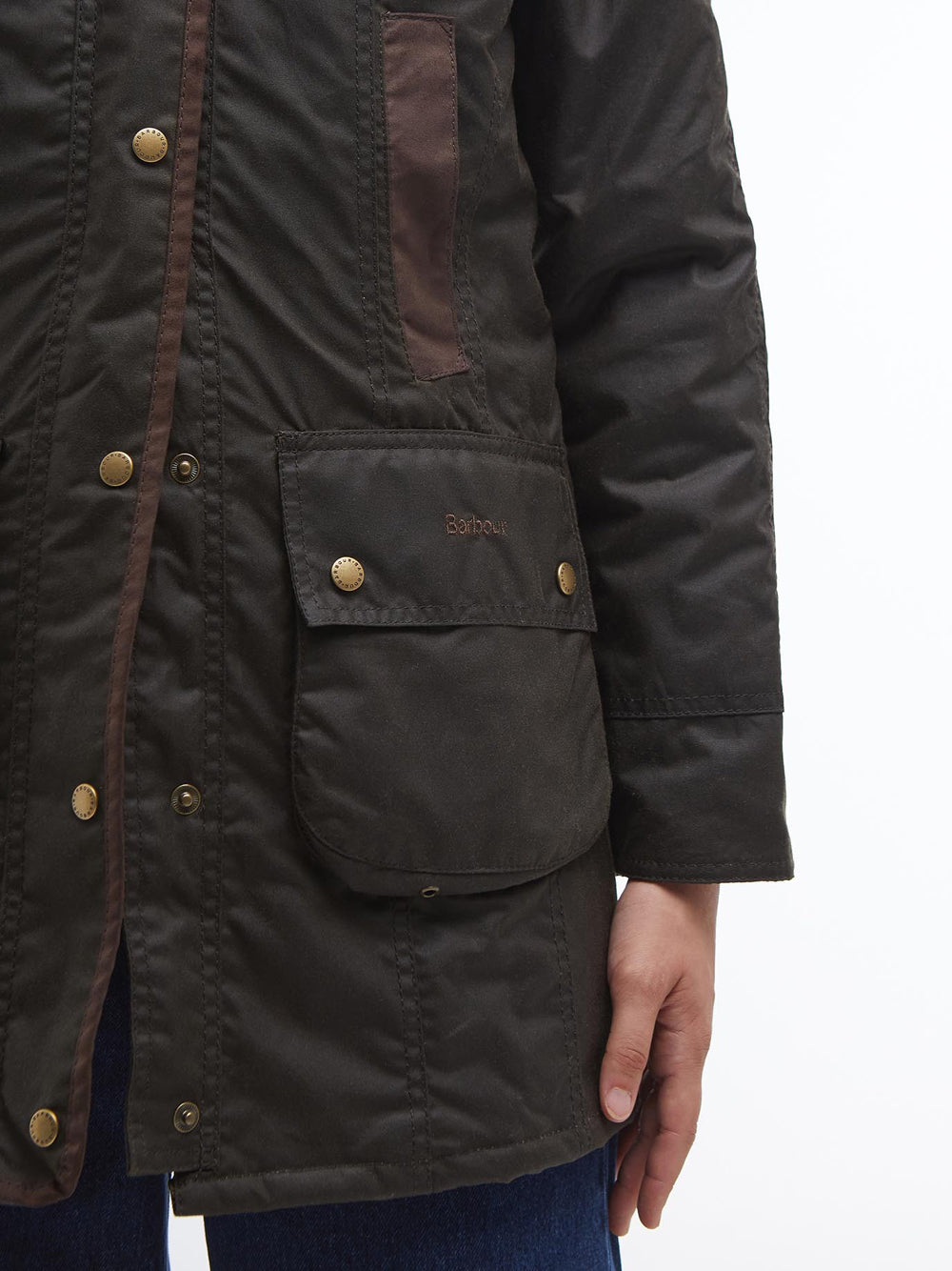 Giubbotto Barbour Bower Wax da Donna - Verde