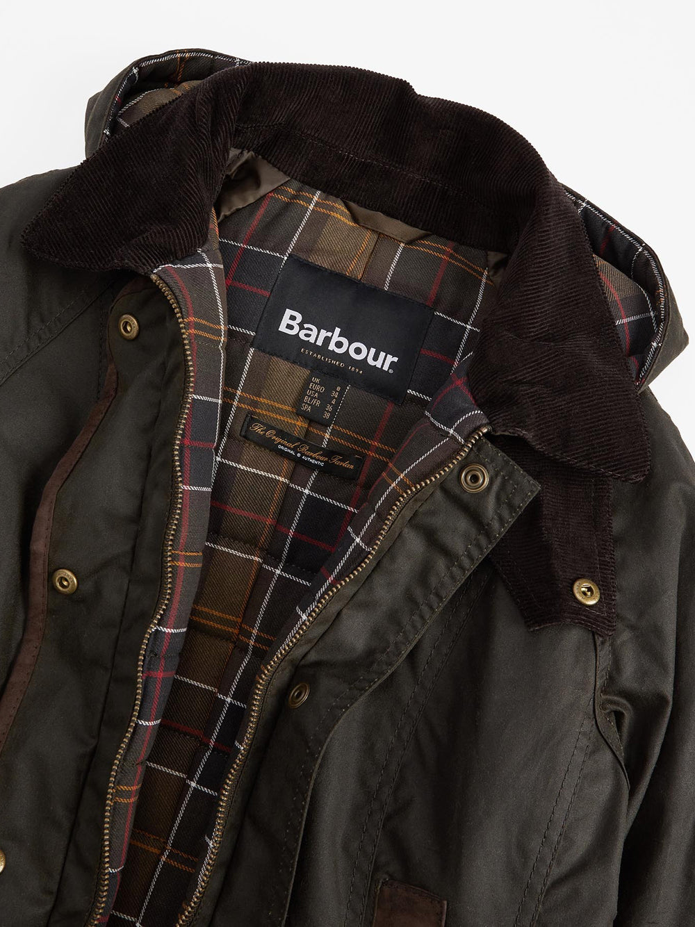 Giubbotto Barbour Bower Wax da Donna - Verde