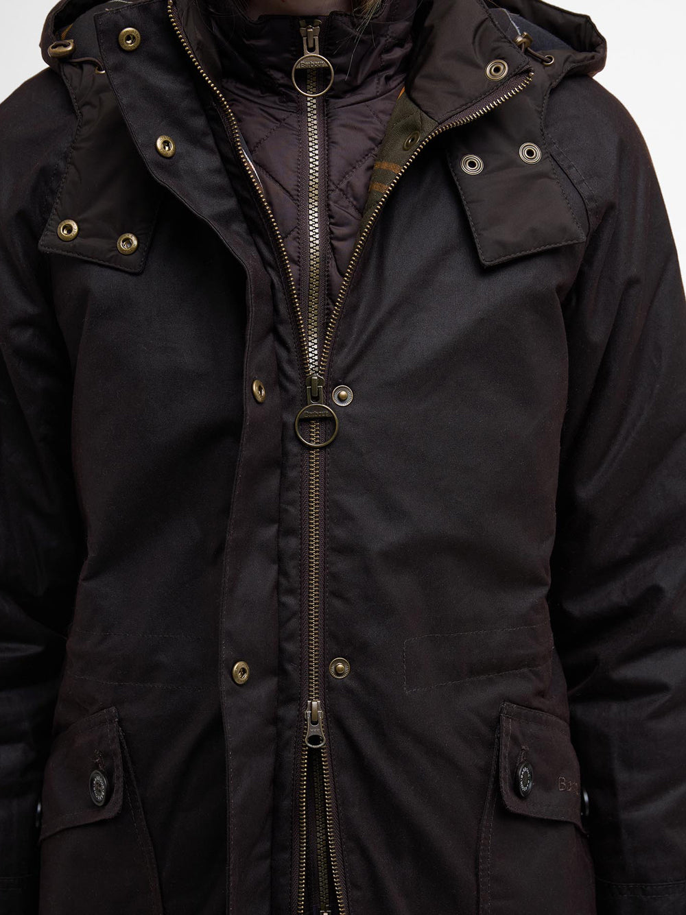 Giubbotto Barbour Cannich Wax da Donna - Marrone