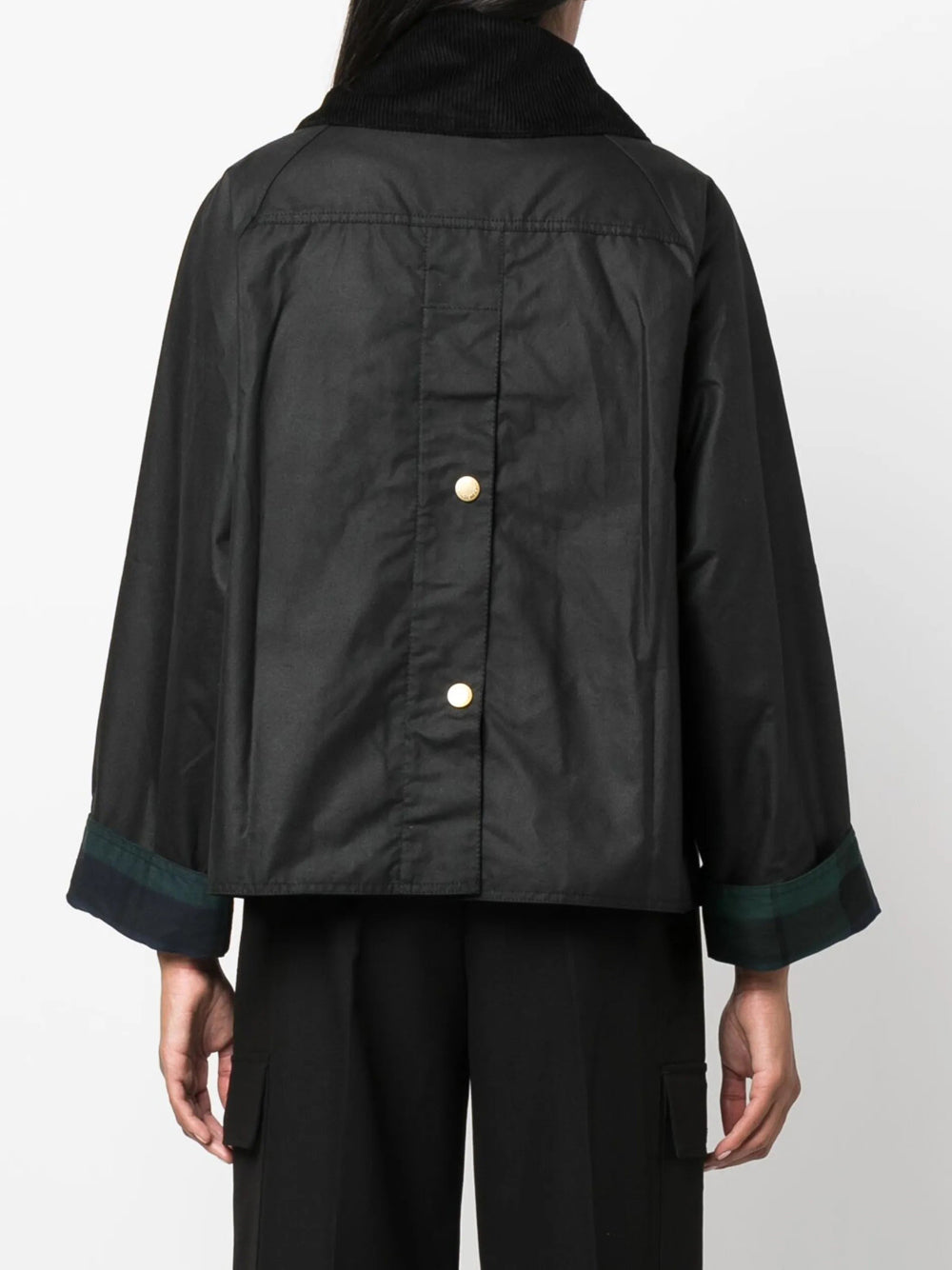 Giubbino Barbour Catton Wax da Donna - Nero