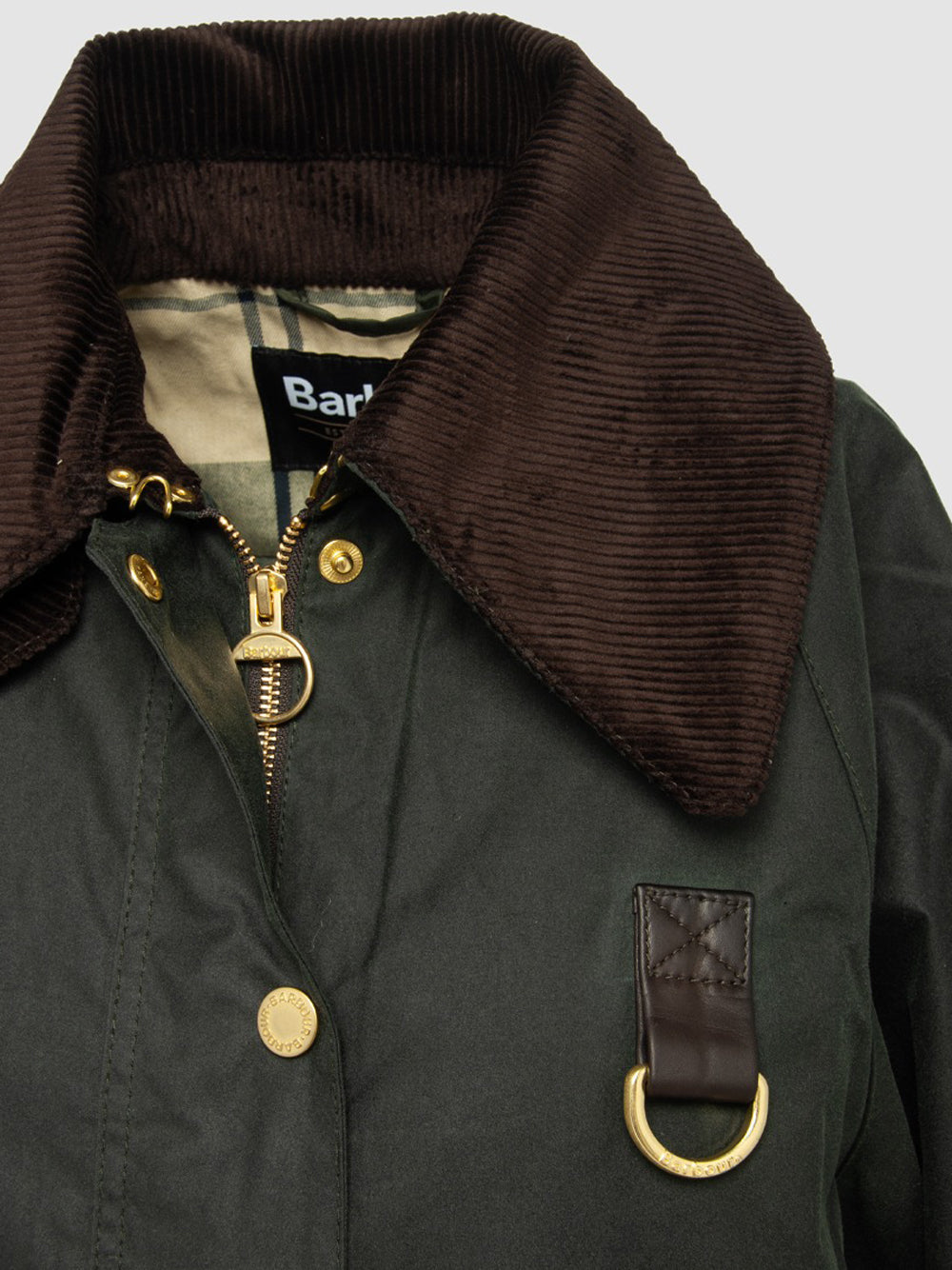 Giubbino Barbour Catton Wax da Donna - Verde