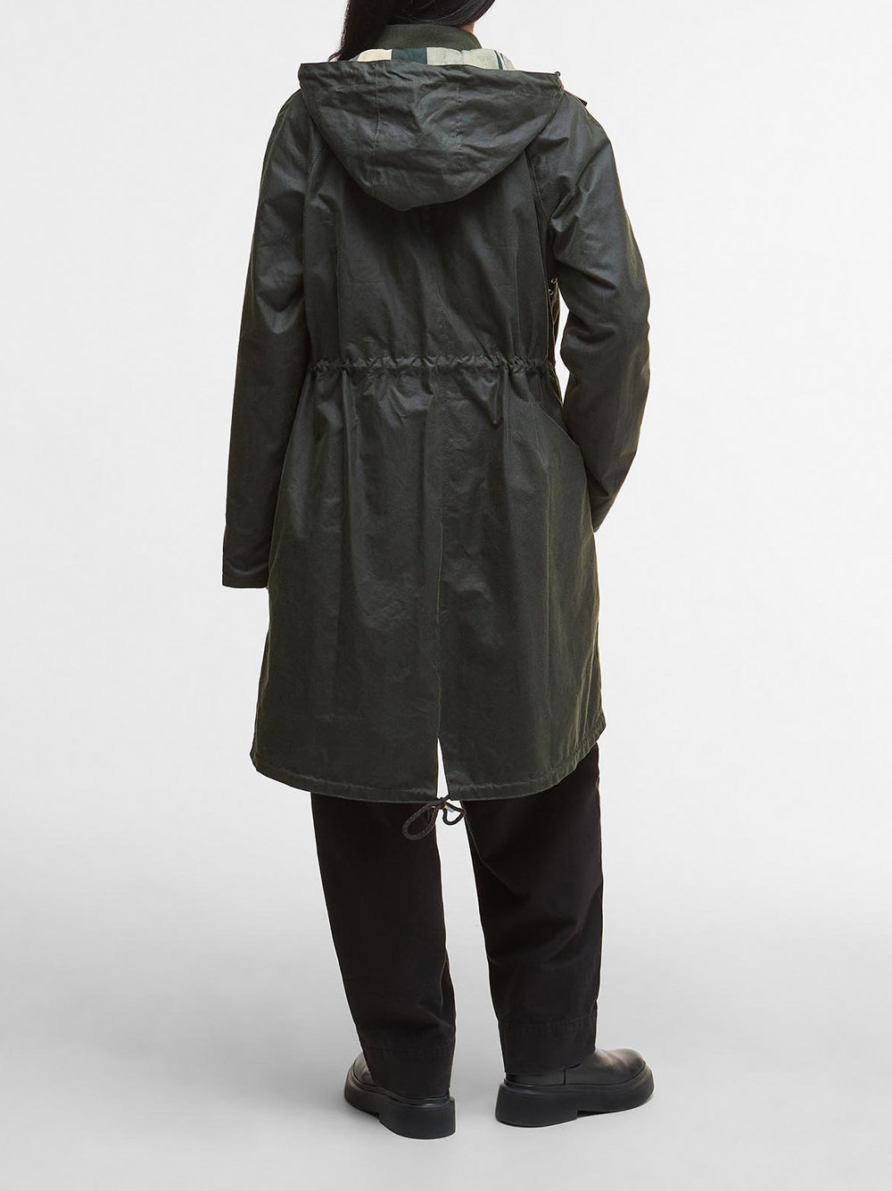 Parka Barbour Marcy Wax da Donna - Verde