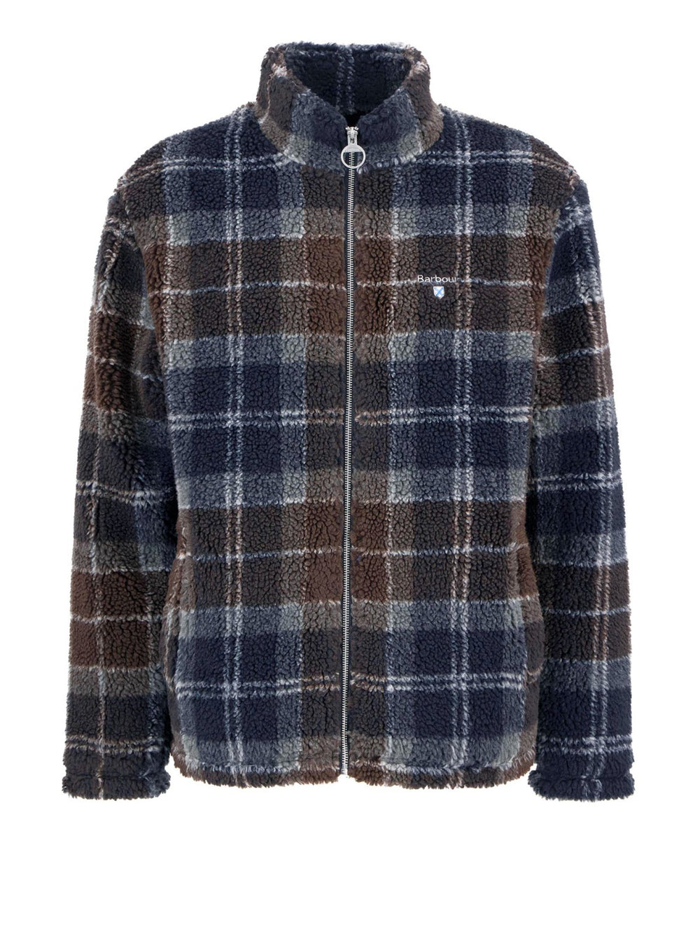 Felpa Zip Barbour Tartan Fleece da Uomo - Blu