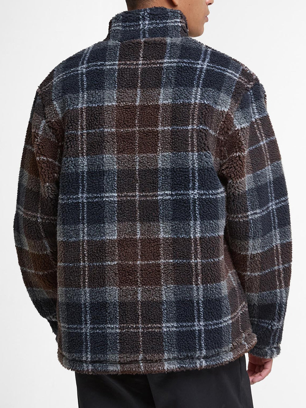 Felpa Zip Barbour Tartan Fleece da Uomo - Blu
