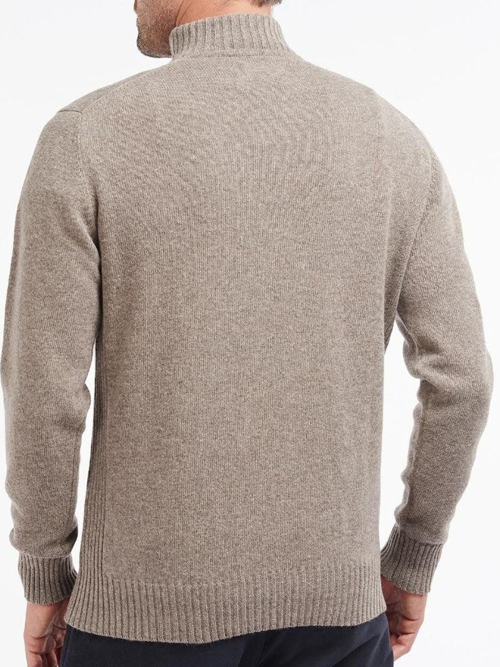 Pullover Barbour Essential Half Zip da Uomo - Avorio