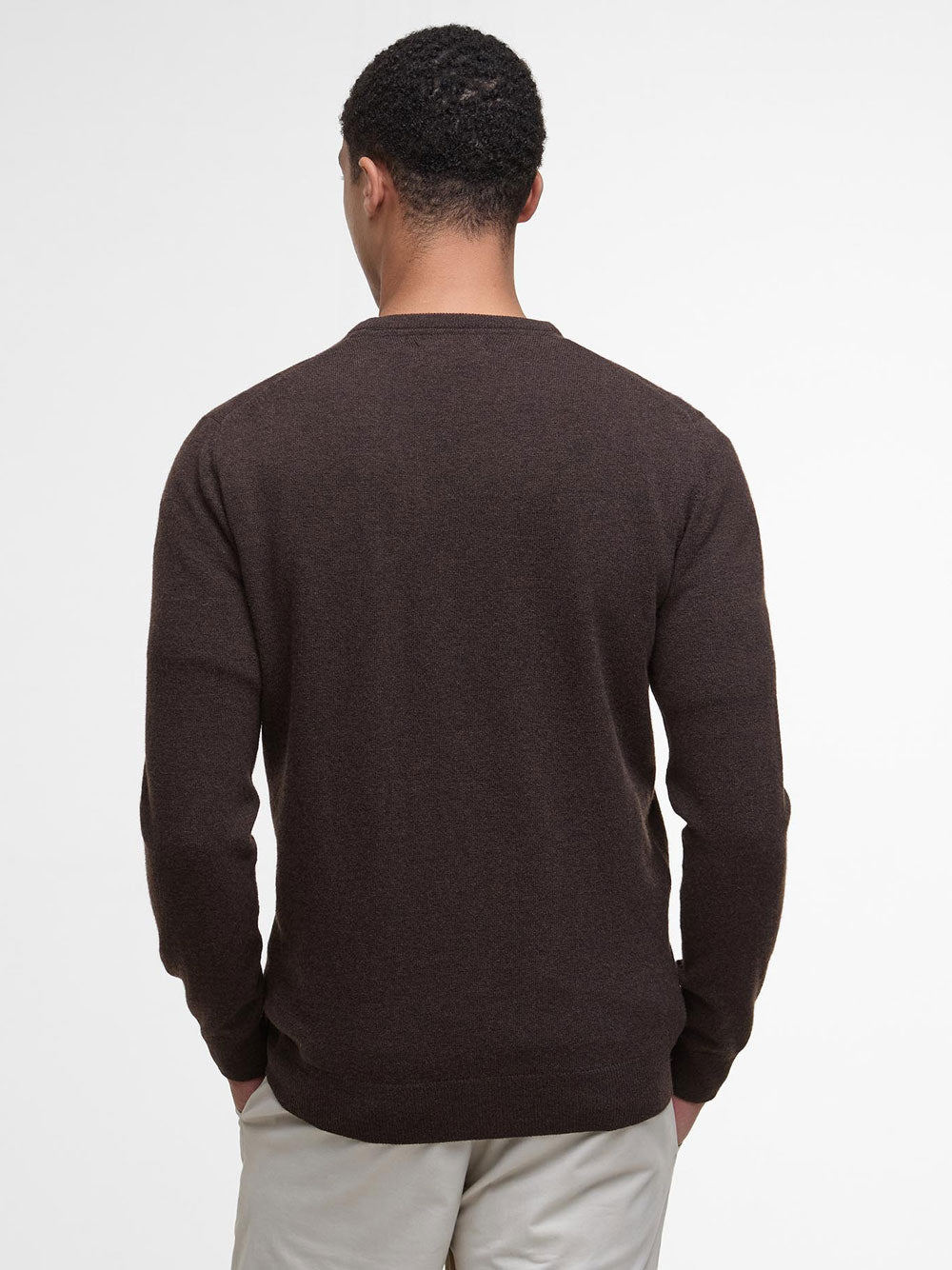 Pullover Barbour Essential da Uomo - Marrone