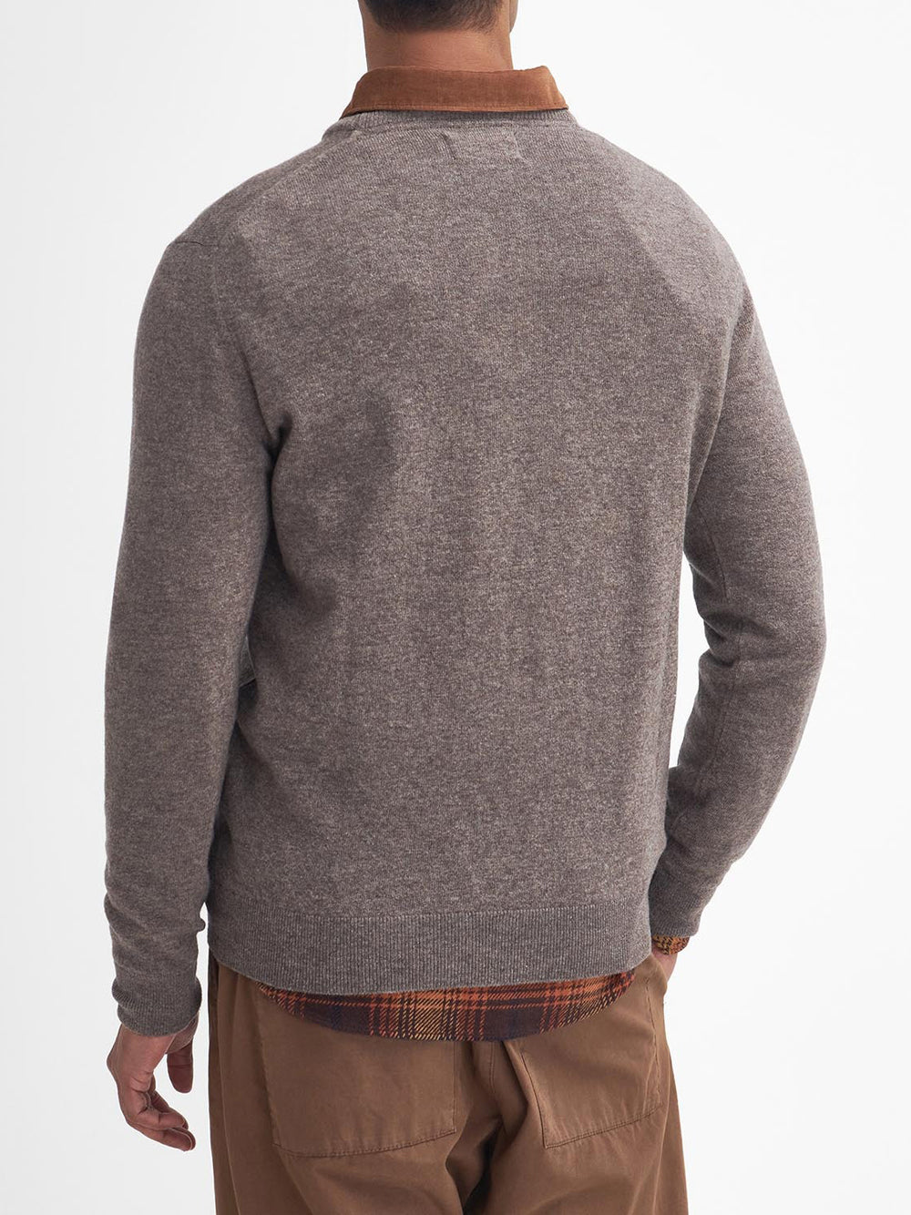 Pullover Barbour Essential Crew da Uomo - Marrone