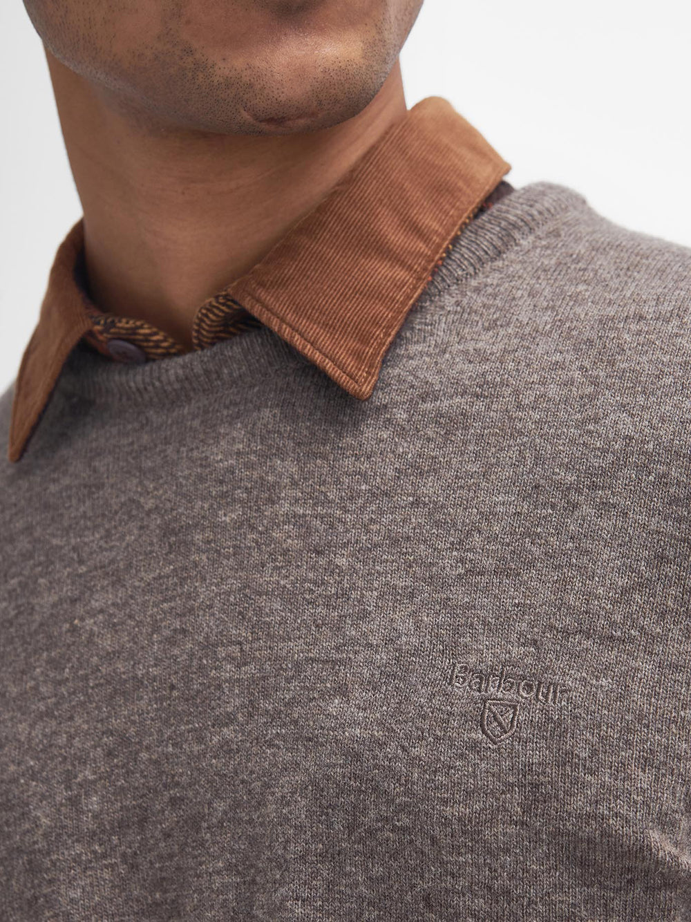 Pullover Barbour Essential Crew da Uomo - Marrone