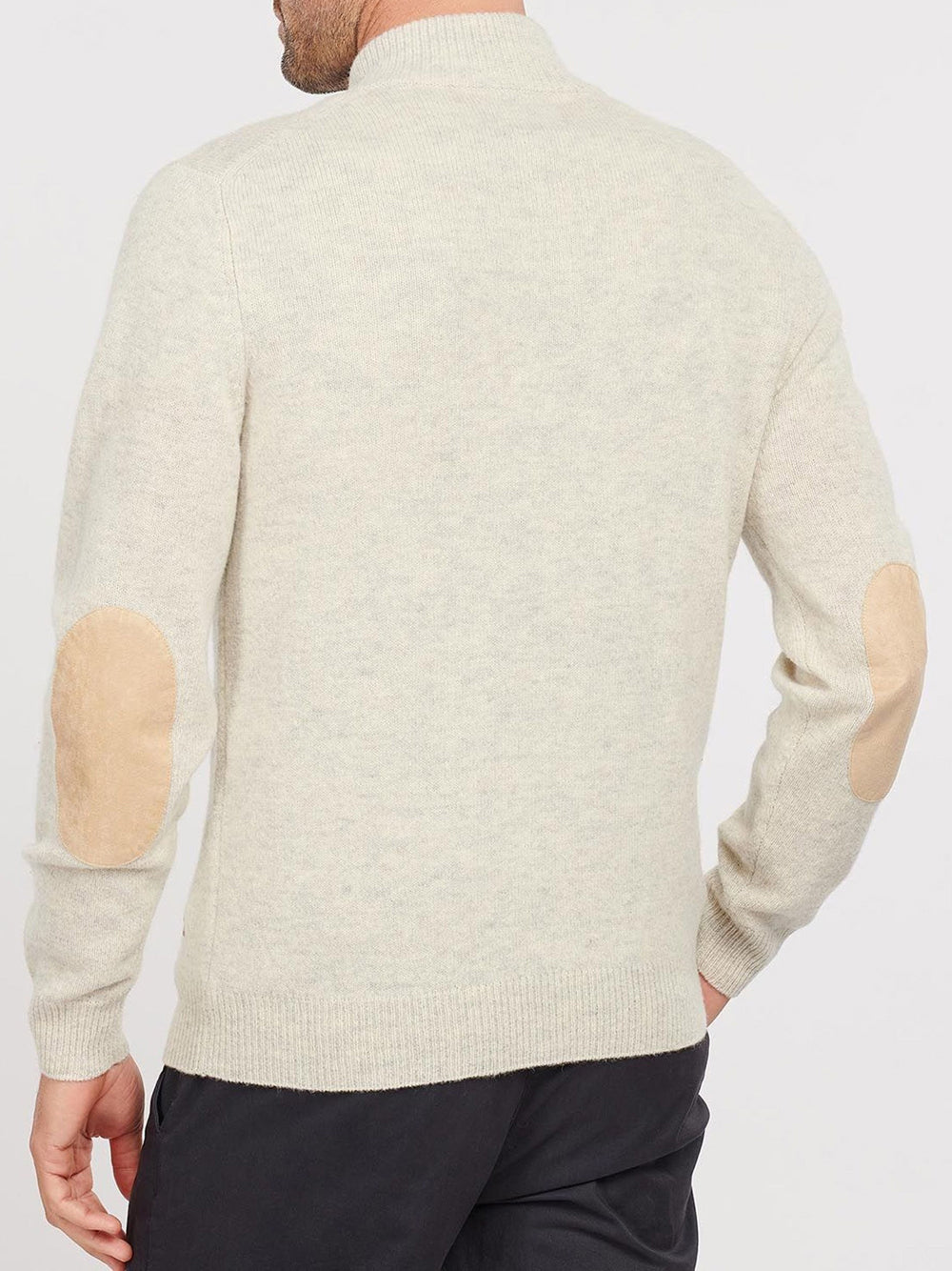 Pullover Barbour Essential Patch da Uomo - Bianco