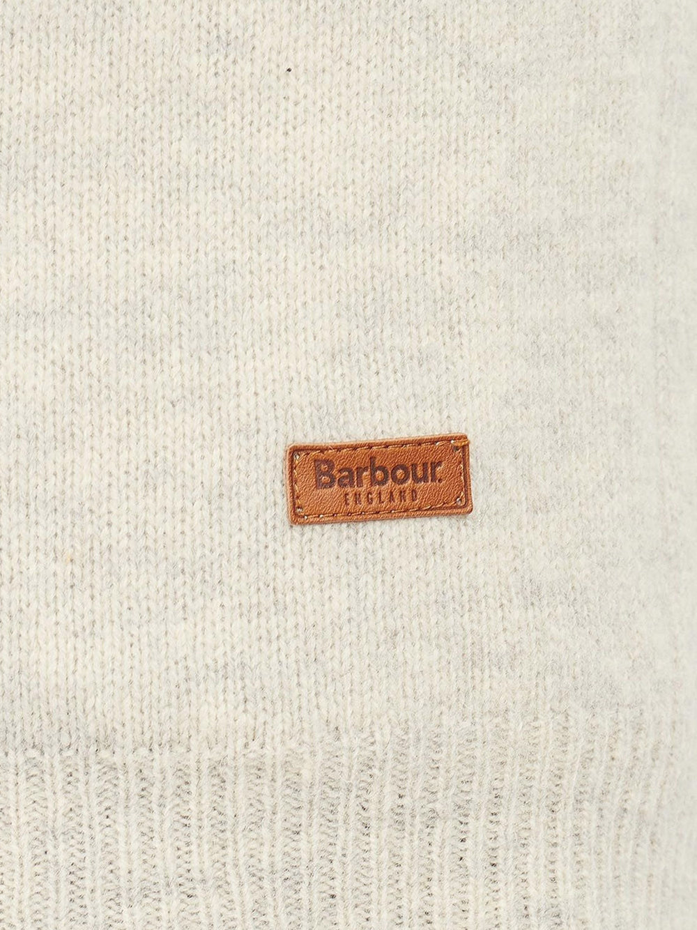 Pullover Barbour Essential Patch da Uomo - Bianco