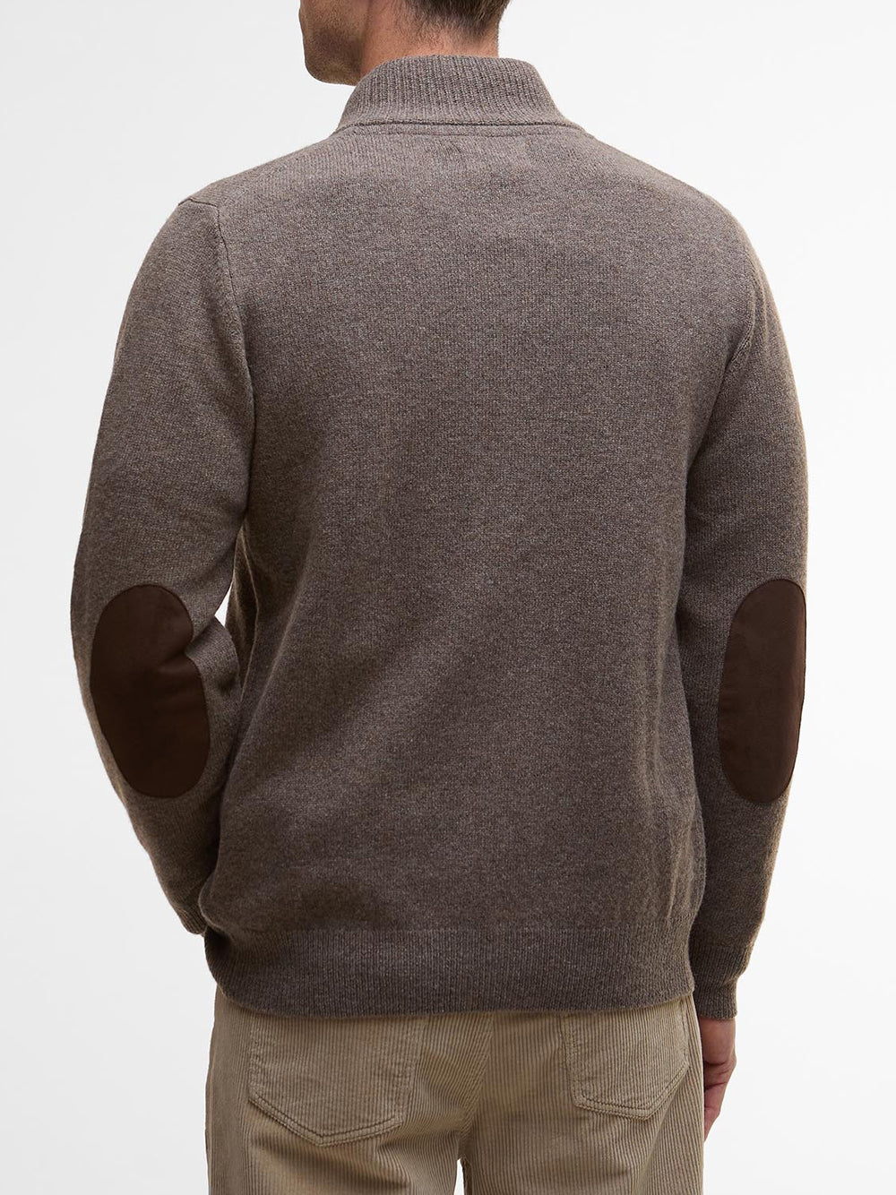 Cardigan Barbour Essential Patch da Uomo - Marrone