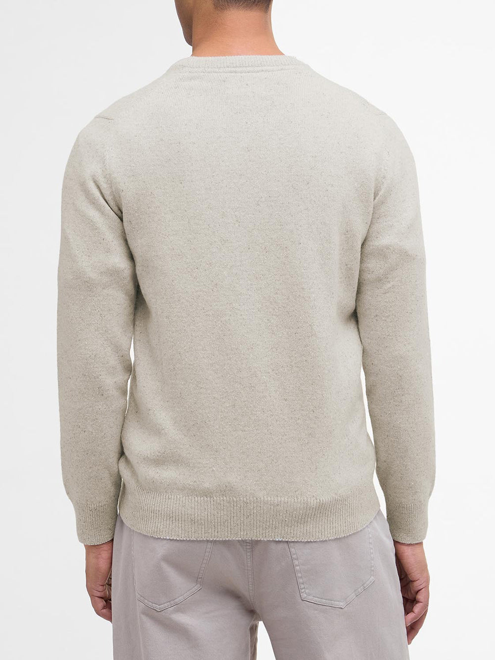 Pullover Barbour Essential Tisbury Crew da Uomo - Bianco