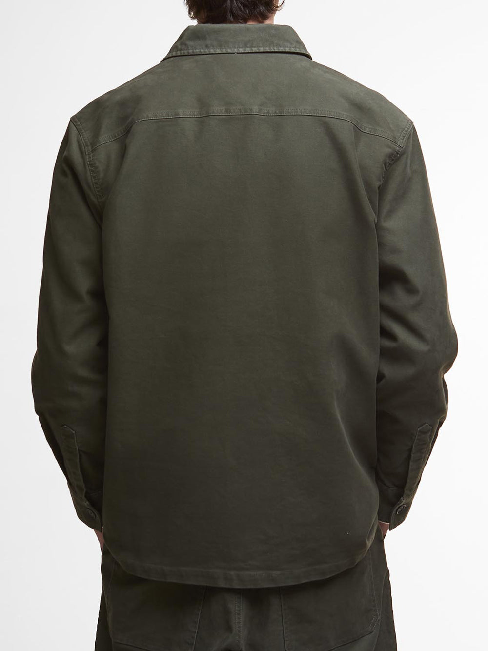 Giubbino Barbour Newbirch Sateen Overshirt da Uomo - Verde