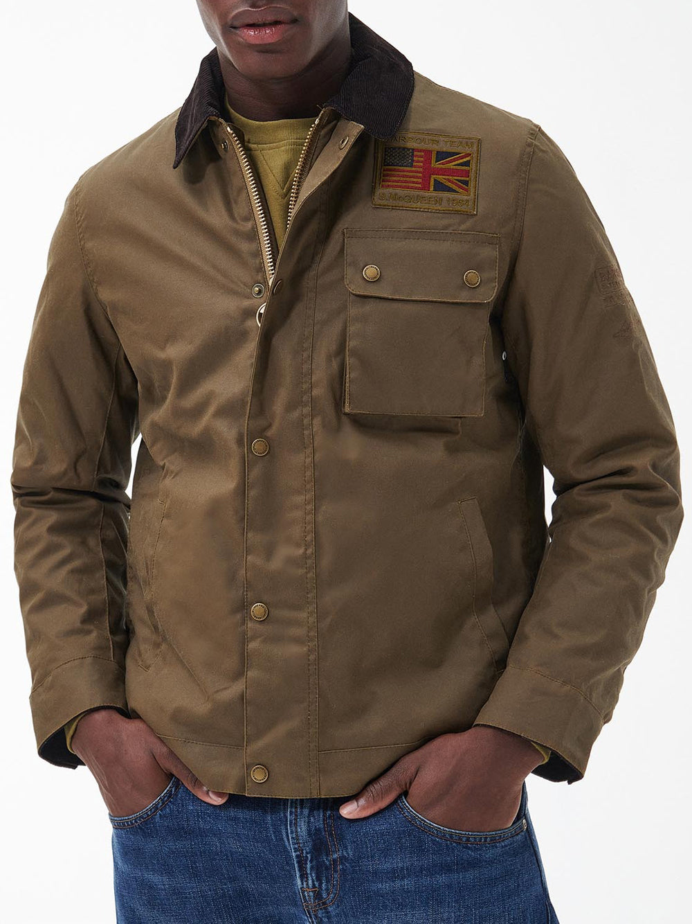 Giubbotto Barbour Workers Wax da Uomo - Beige