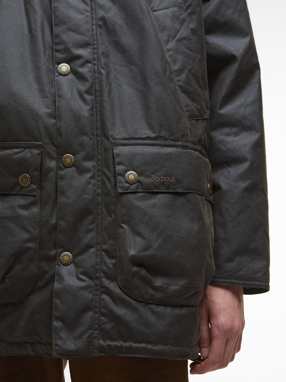 Parka Barbour Bedale Wax da Uomo - Verde