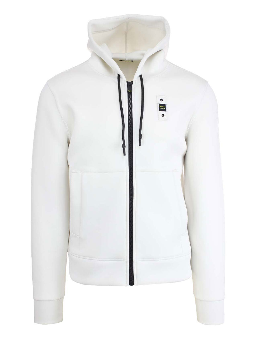 Felpa Zip Blauer Colby da Uomo - Bianco