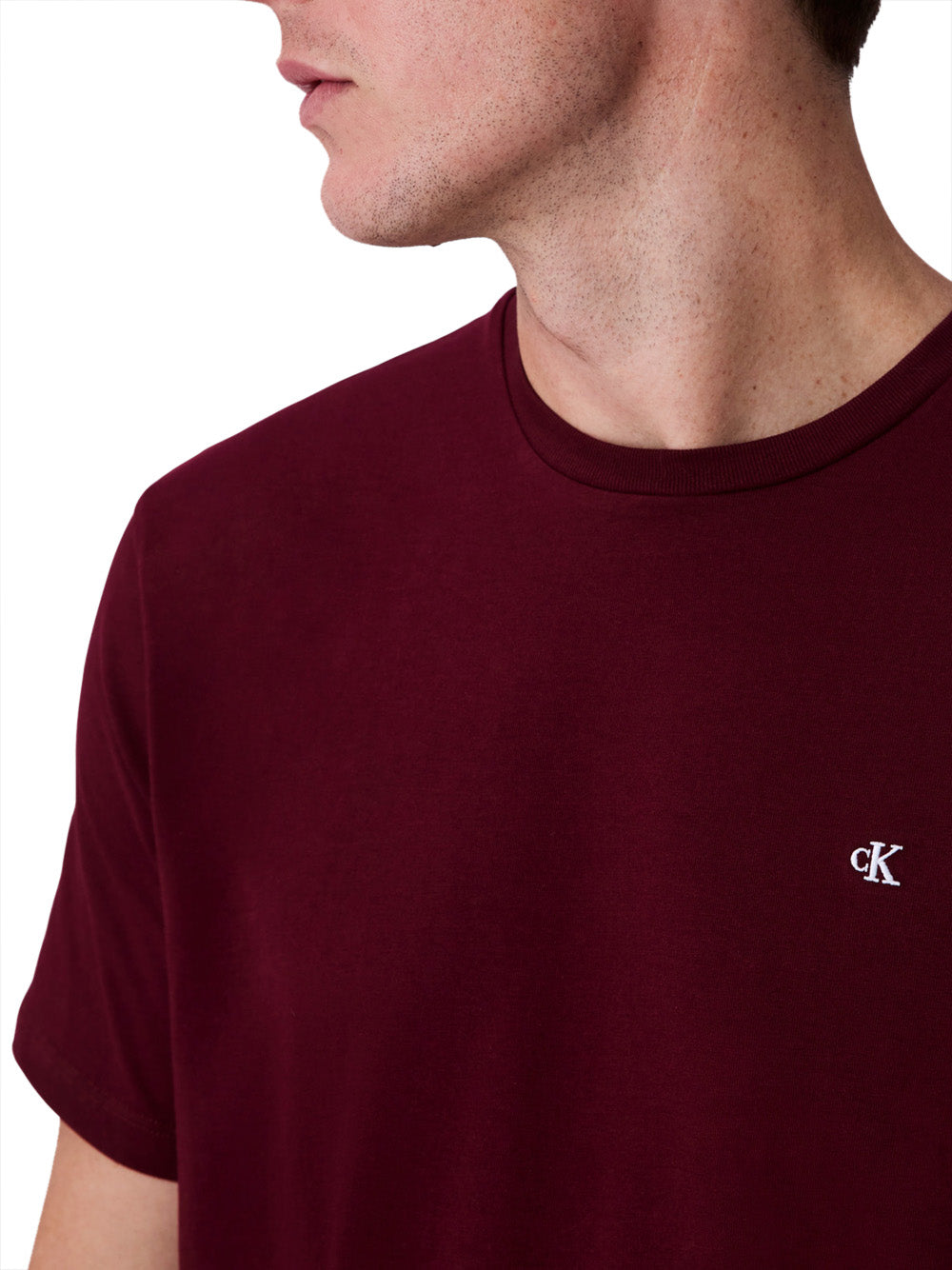 Calvin Klein Calvin Klein Jeans T-shirt Uomo Mod. LV040HM265 VLP Bordeau Rosso