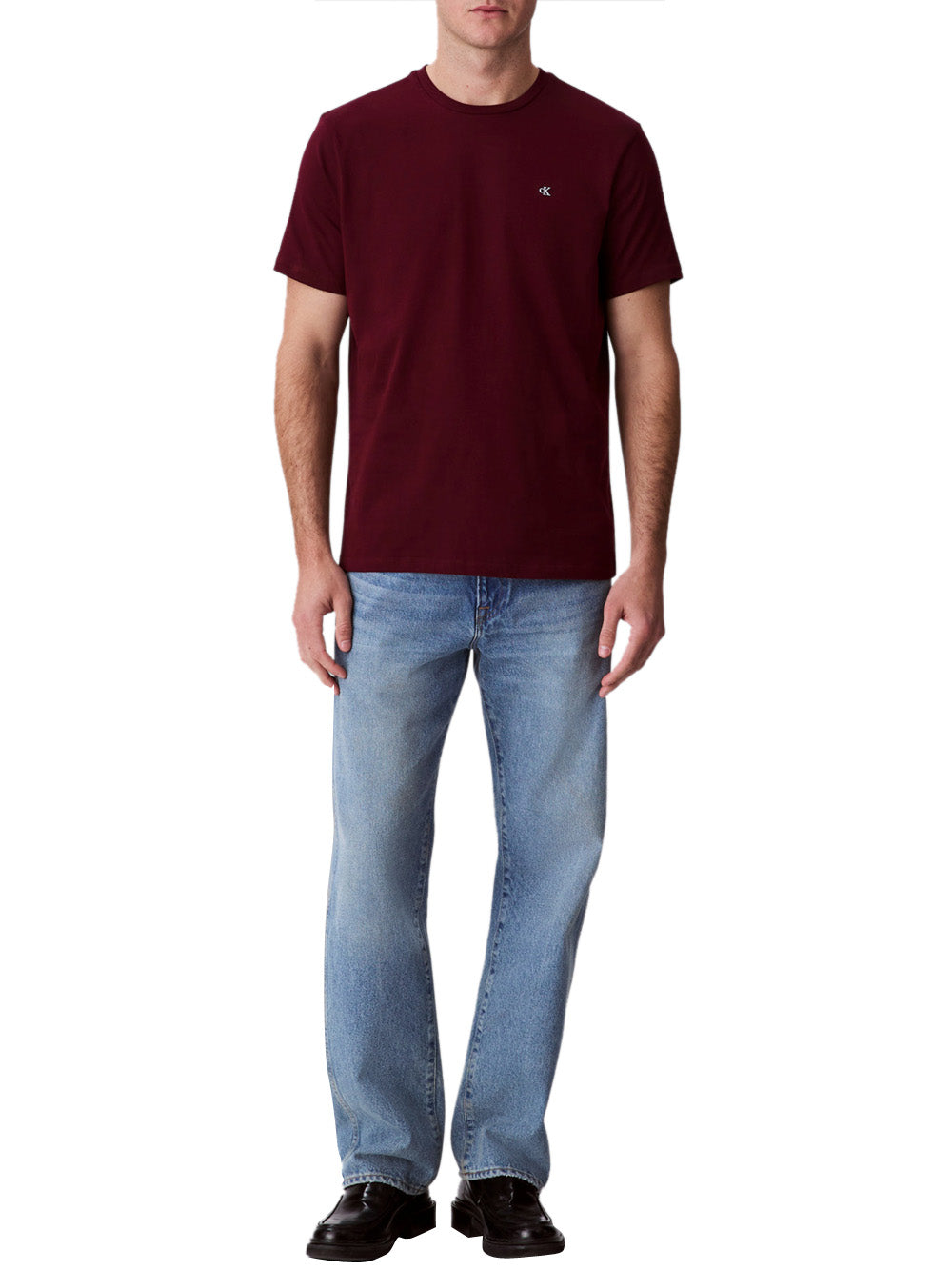 Calvin Klein Calvin Klein Jeans T-shirt Uomo Mod. LV040HM265 VLP Bordeau Rosso