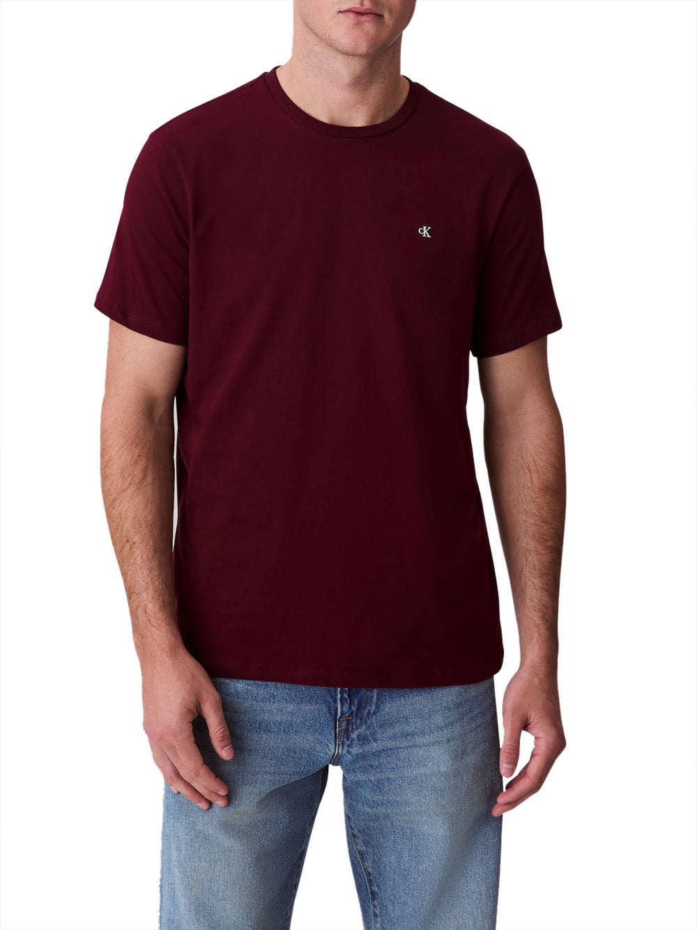 Calvin Klein Calvin Klein Jeans T-shirt Uomo Mod. LV040HM265 VLP Bordeau Rosso