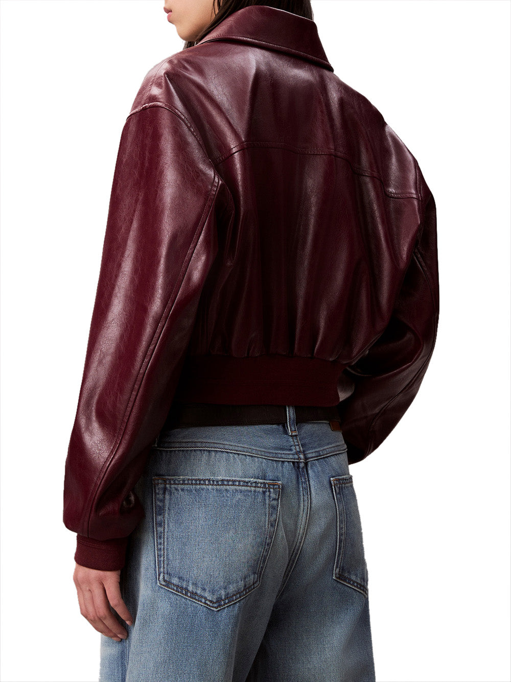 Calvin Klein Calvin Klein Jeans Giubbotto pelle Donna Mod. LV047C518G VLP Bordeau Rosso