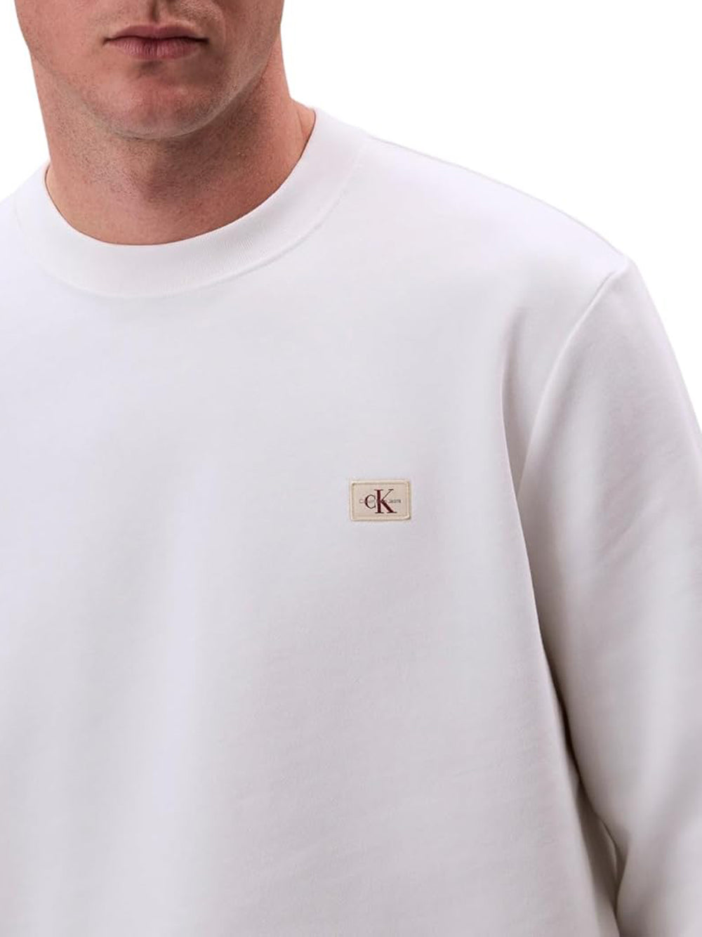 Calvin Klein Calvin Klein Jeans Felpa Girocollo Uomo Mod. LV04RC273G YAF Bianco
