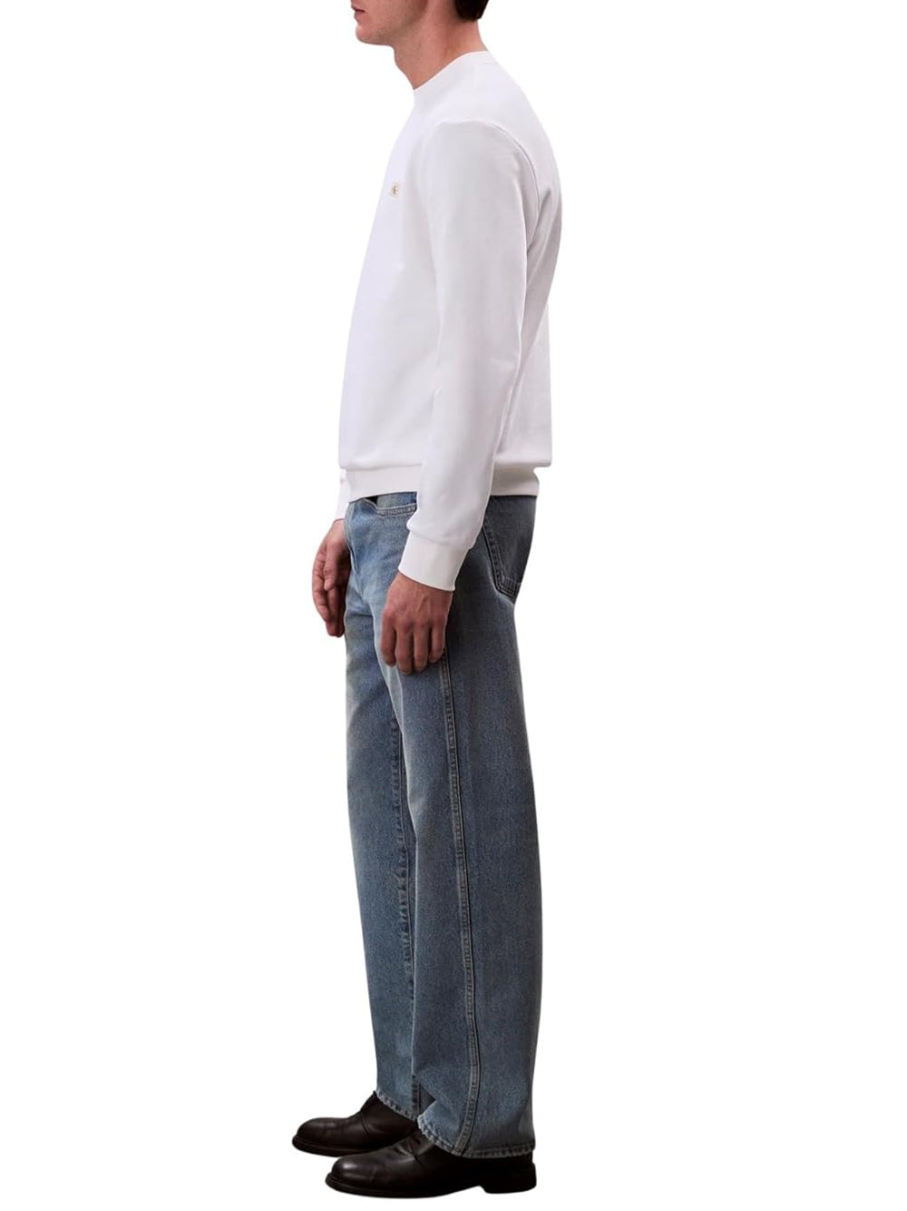 Calvin Klein Calvin Klein Jeans Felpa Girocollo Uomo Mod. LV04RC273G YAF Bianco
