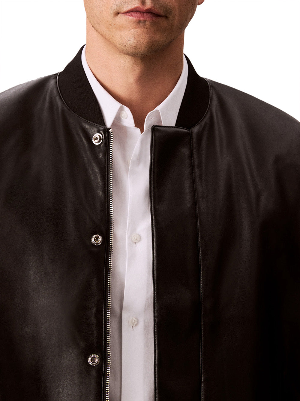 Calvin Klein Calvin Klein Jeans Giubbotto pelle Uomo Mod. LV04RC407G UB1 BLACK Nero