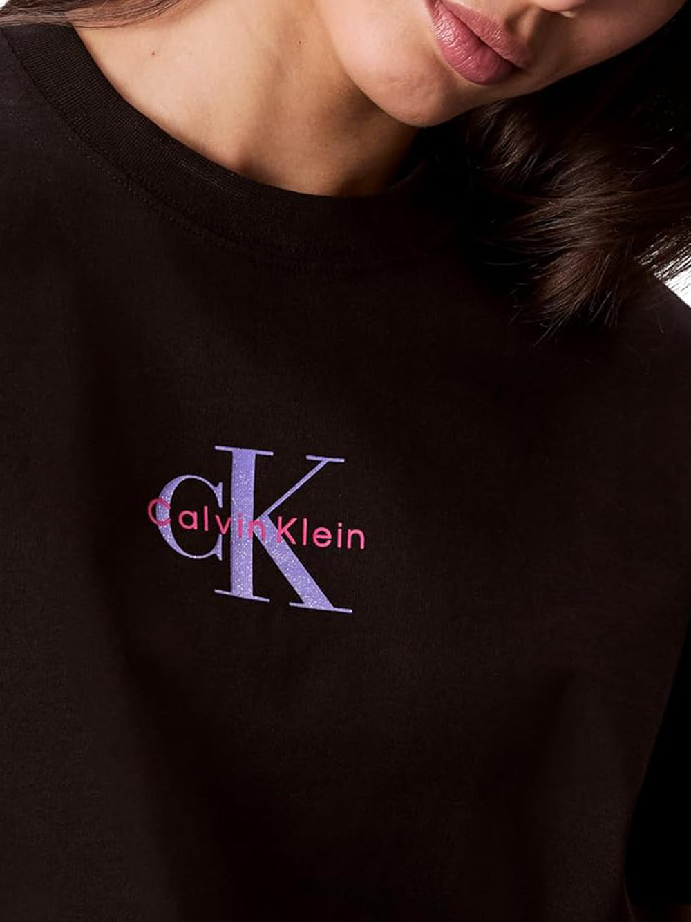 Calvin Klein Calvin Klein Jeans T-shirt Donna Mod. LVO47C856G UB1 Nero