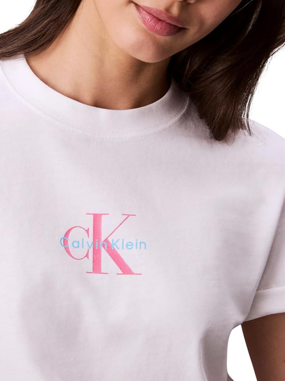Calvin Klein Calvin Klein Jeans T-shirt Donna Mod. LVO47C856G YAA Bianco