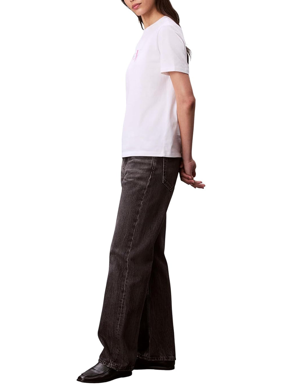 Calvin Klein Calvin Klein Jeans T-shirt Donna Mod. LVO47C856G YAA Bianco