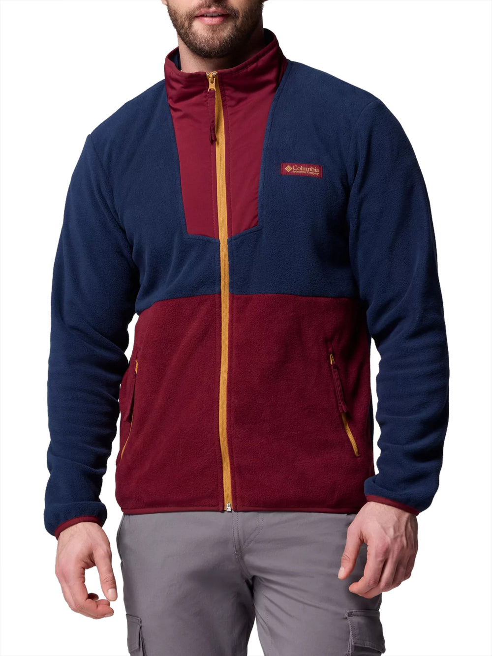 Felpa Zip Columbia da Uomo - Blu