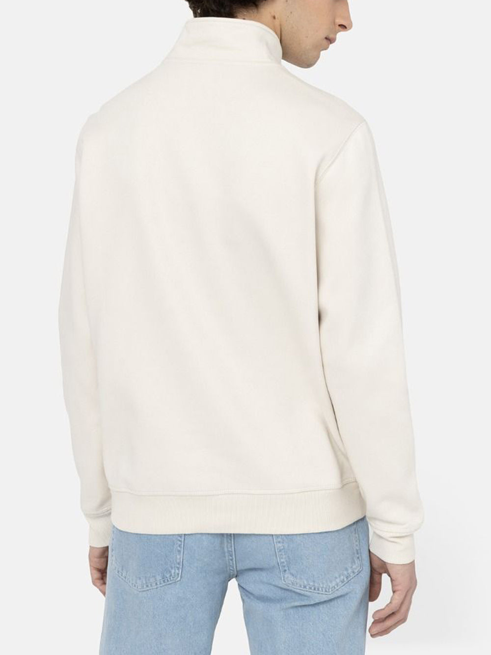 Felpa Zip Dickies Oakport Quarter Zip Heather Gre da Uomo - Avorio