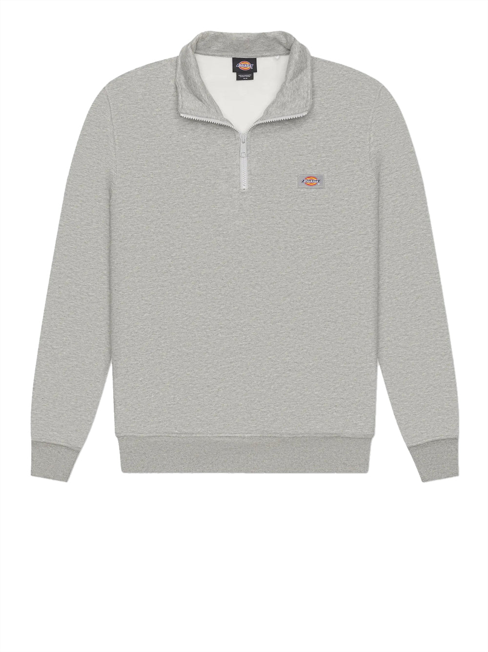 Felpa Zip Dickies Oakport Quarter Zip Heather Gre da Uomo - Grigio