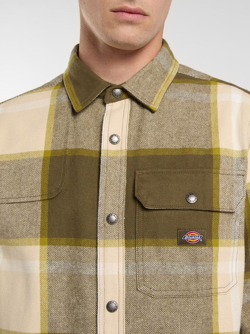 Camicia Casual Dickies Nimmons Ls da Uomo - Avorio