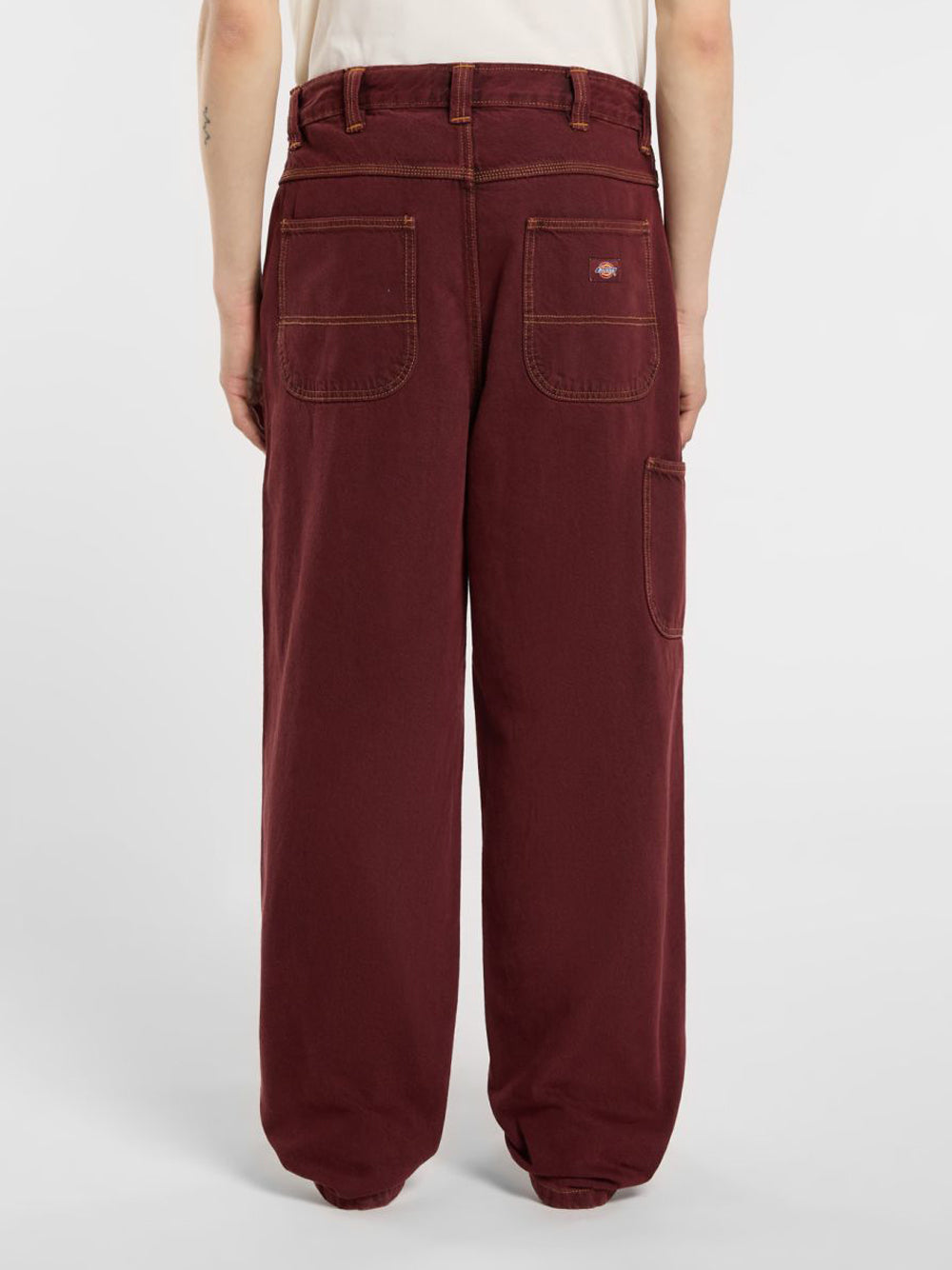 Jeans Straight Dickies Madison Baggy Fit da Uomo - Bordeaux