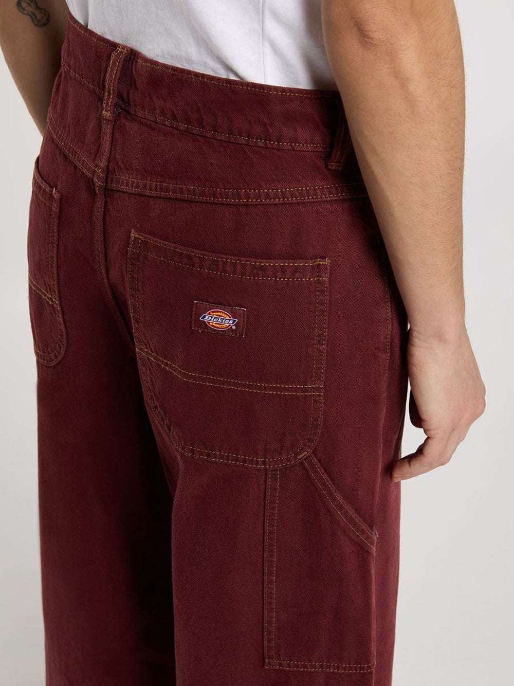 Jeans Wide Dickies Herndon da Donna - Bordeaux