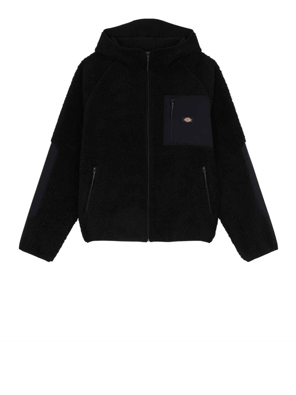Felpa Zip Dickies Central da Uomo - Nero