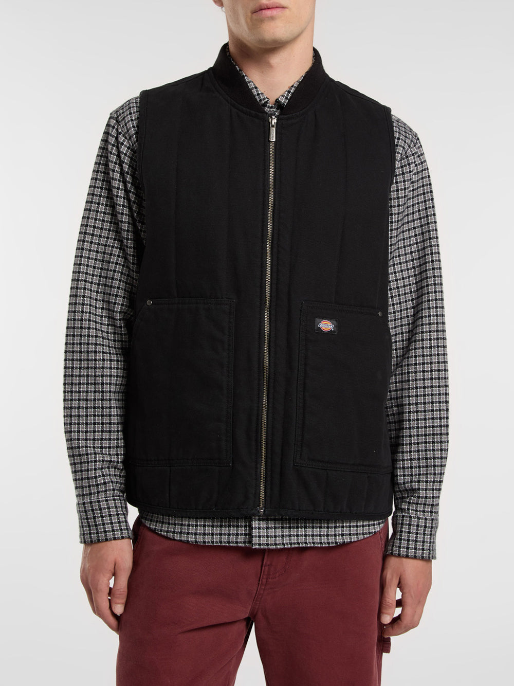 Smanicato Dickies Quilted Canvas Vest da Uomo - Nero