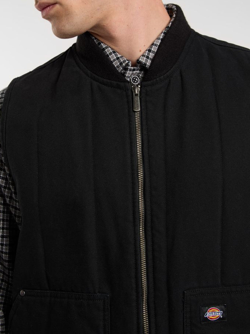 Smanicato Dickies Quilted Canvas Vest da Uomo - Nero