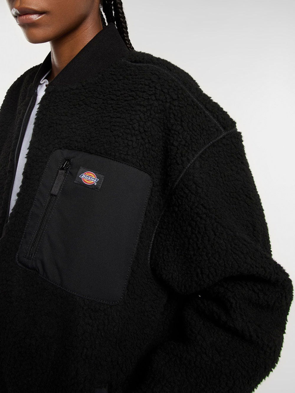 Bomber Dickies Central Sherpa da Donna - Nero